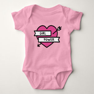 Girl Power Baby One Pece Bodysuit Baby Strampler