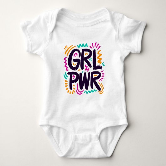 Girl-Power Baby Strampler (Vorderseite)