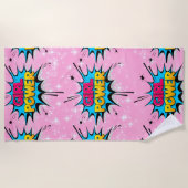 Girl Power Beach Handtuch (Vorderseite)