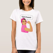 Girl-Power bearbeitbarer Text-T - Shirt (Vorderseite)