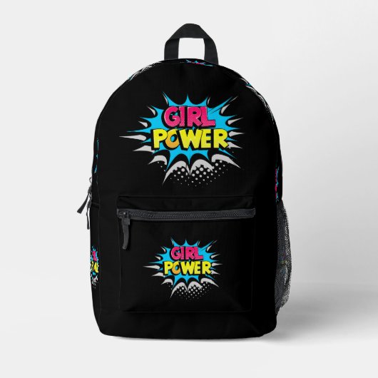 Girl-Power Bedruckter Rucksack (Vorderseite)