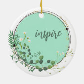 Girl-Power-Blumendesign Keramik Ornament (Hinten)