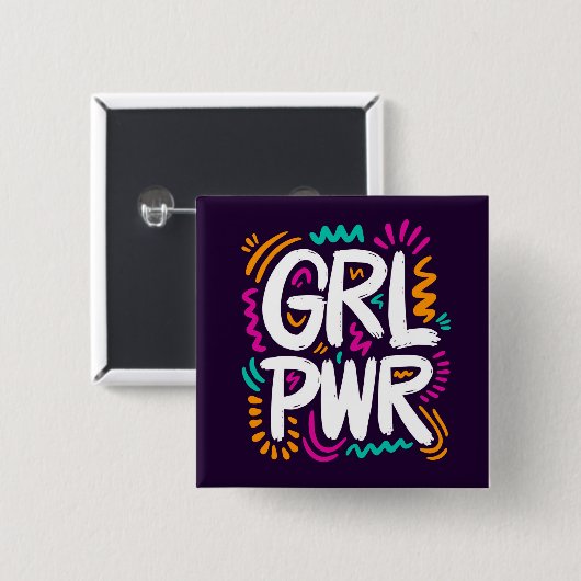 Girl-Power Button (Vorne & Hinten)