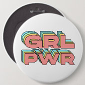 GIRL POWER BUTTON (Vorne & Hinten)