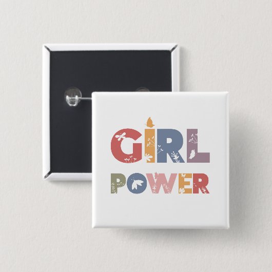 Girl-Power Button (Vorne & Hinten)