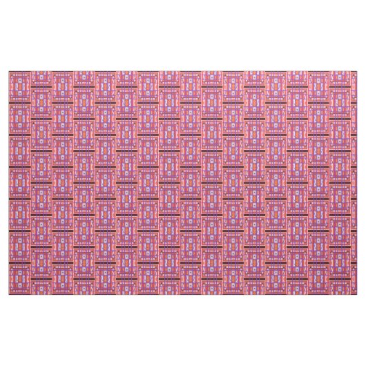 Girl Power Curvy Karierte Abstrakte Folkloregewebe Stoff (Yard (91,4 cm))