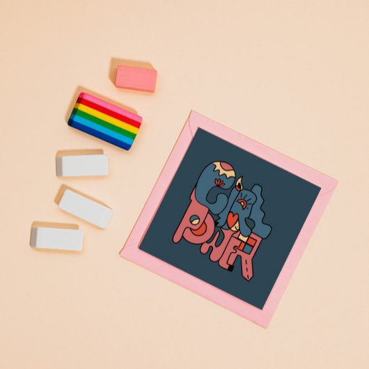 Girl Power Dark Version Feiertagskarte