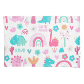 Girl Power Dinosaur Kissenbezug (Vorderseite)