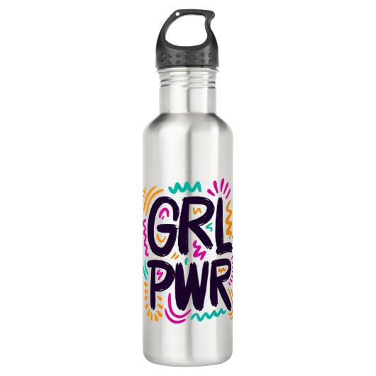 Girl-Power Edelstahlflasche (Vorderseite)