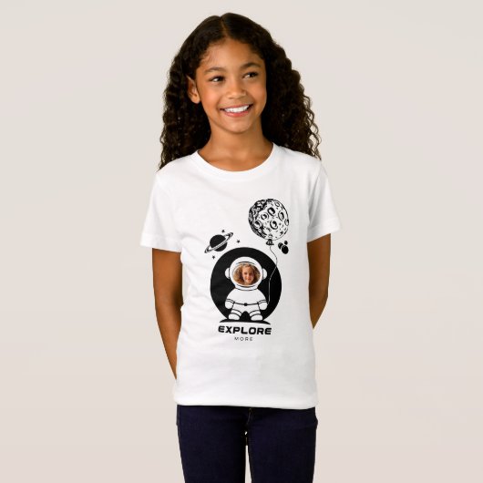 Girl Power entdecken Astronauten maßgeschneidertes T-Shirt (Vorne ganz)