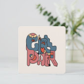 Girl-Power Feiertagskarte (Stehend Vorderseite)