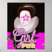 "Girl Power" Feminist Altered Art Poster (Vorne)