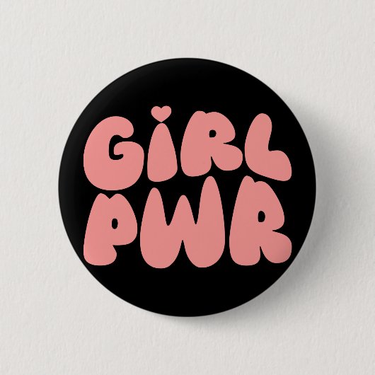 Girl Power Feminist Button (Vorderseite)