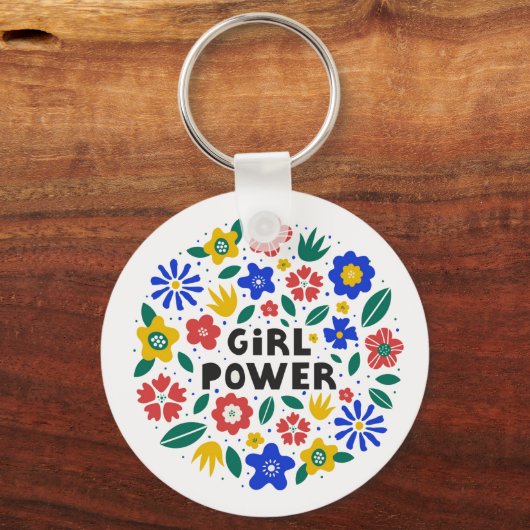 Girl Power Feminist Equality Schlüsselanhänger (Vorderseite)