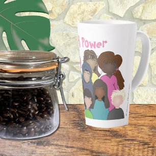 Girl Power Feminist Latte Tasse