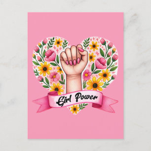 Girl Power Feminist Postkarte