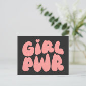 Girl Power Feminist Postkarte (Stehend Vorderseite)