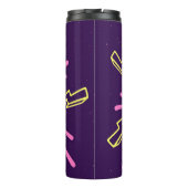 Girl Power feministischer Slogan, violetter Hinter Thermosbecher (Rückseite)