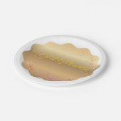 Girl-Power-Form Pappteller (Schrägansicht)