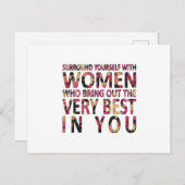 Girl-Power-Frauenweibchen Gift-Idee Postkarte (Vorne/Hinten)
