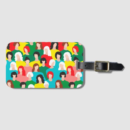 Girl-Power Gepäckanhänger (Vorderseite (Horizontal))