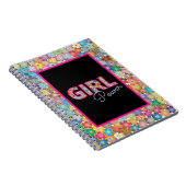 Girl-Power | Girl-farbige Blumengeschenke für sie Notizblock (Rechte Seite)