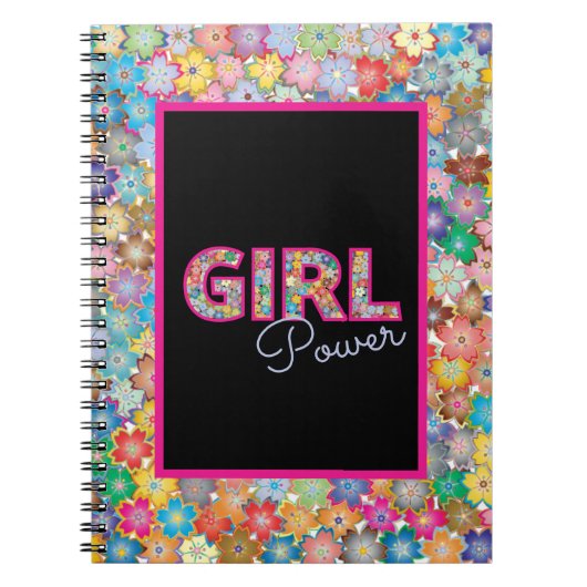 Girl-Power | Girl-farbige Blumengeschenke für sie Notizblock (Vorderseite)