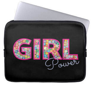 Girl Power   Girly Colorful Floral Gifts For Her Laptopschutzhülle