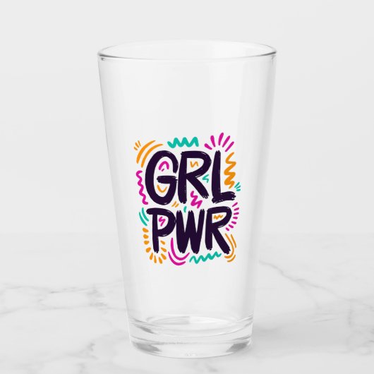 Girl-Power Glas (Vorderseite)