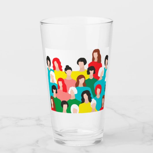 Girl-Power Glas (Vorderseite)