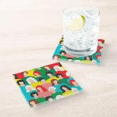 Girl-Power Glasuntersetzer (Schrägansicht)