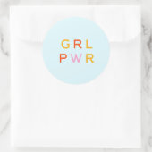 Girl-Power | GRL PWR | Moderner Feminist | Minimal Runder Aufkleber (Tasche)