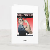 Girl-Power-Grußkarte Karte (Rückseite)