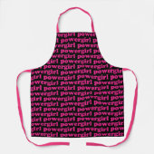 Girl-Power-Hot-Pink-Moderne Typografie Schürze (Vorderseite)