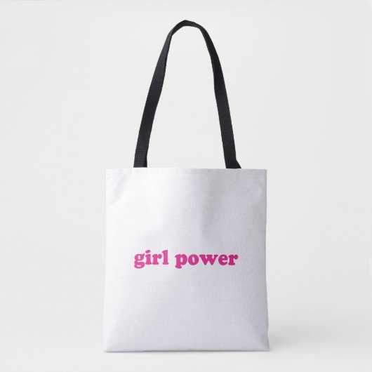 Girl-Power in heißen rosa, moderne Typografie femi Tasche (Vorderseite)