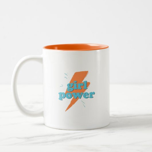 Girl-Power-Kaffeemaschine Tasse - fett & inspirier (Links)
