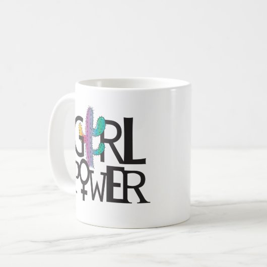 Girl-Power Kaffeetasse (Vorderseite Links)