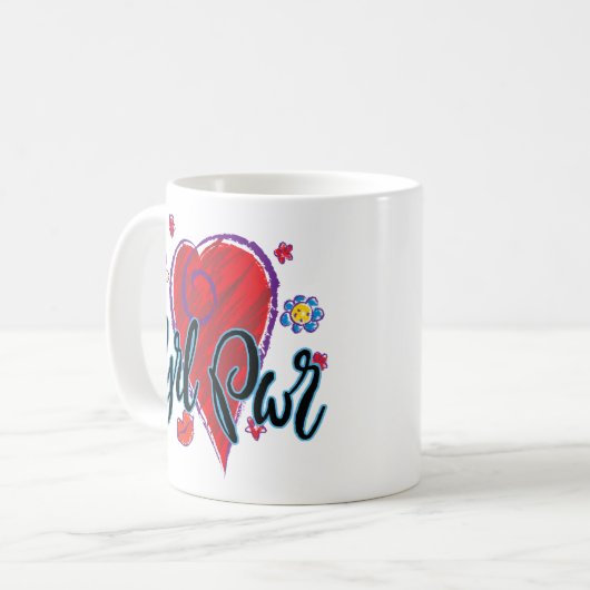 Girl-Power Kaffeetasse (Vorderseite Links)