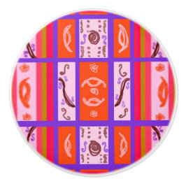 Girl Power Karierte Keramik Schublade Drehknopf Keramikknauf