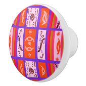 Girl Power Karierte Keramik Schublade Drehknopf Keramikknauf (Rechts)