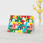 Girl-Power Karte (Gelbe Blume)