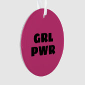 Girl Power Keramik Ornament (Vorderseite)