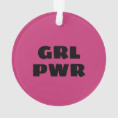 Girl Power Keramik Ornament (Rückseite)