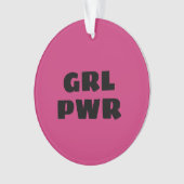 Girl Power Keramik Ornament (Vorderseite)