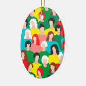 Girl-Power Keramik Ornament (Links)