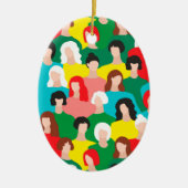 Girl-Power Keramik Ornament (Vorne)