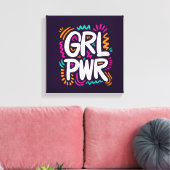 Girl-Power Leinwanddruck (Insitu (Wohnzimmer))