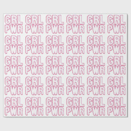 Girl Power Lettering Geschenkpapier