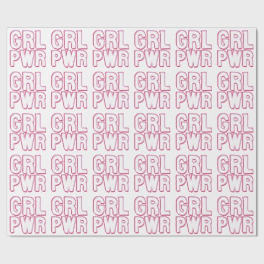 Girl Power Lettering Geschenkpapier (Flach)