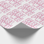Girl Power Lettering Geschenkpapier (Ecke)